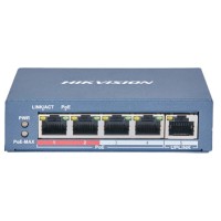 4-портовий некерований POE комутатор Hikvision DS-3E0105P-E(B)