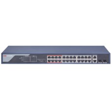 24-портовий некерований POE комутатор Hikvision DS-3E0326P-E(B)
