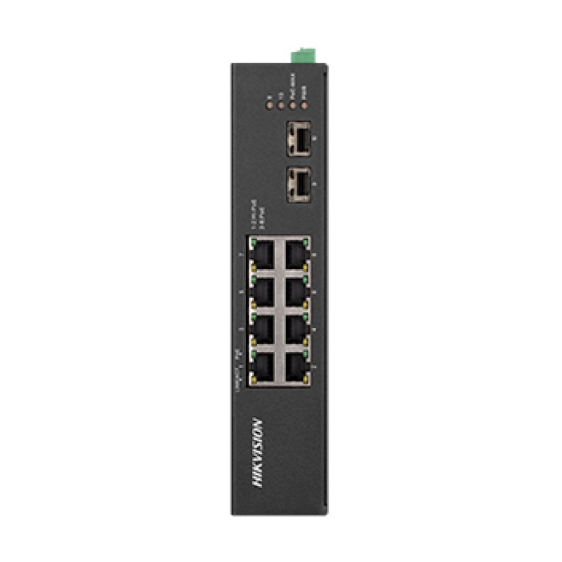 8-портовий некерований POE комутатор Hikvision DS-3T0510HP-E/HS