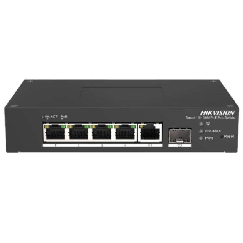 Комутатор 4 порти керований Hikvision DS-3T1306P-SI/HS PoE